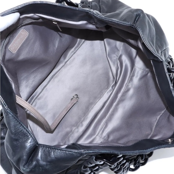 CHANEL Black Leather Bag with Chain Straps - Picture 8 of 11